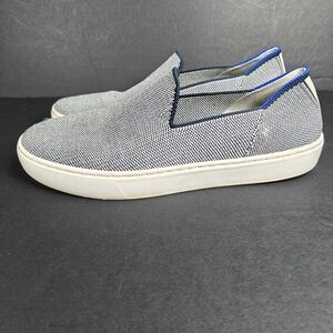 Rothys The Sneaker Women's Knit Slip On Shoes Navy White Size 7.5